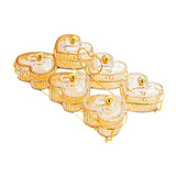 Maxbell Fruit Plate Household with Lid Snack Display Platter for Candy Chips Dessert Amber