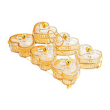 Maxbell Fruit Plate Household with Lid Snack Display Platter for Candy Chips Dessert Amber