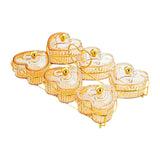 Maxbell Fruit Plate Household with Lid Snack Display Platter for Candy Chips Dessert Amber