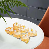 Maxbell Fruit Plate Household with Lid Snack Display Platter for Candy Chips Dessert Amber