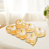Maxbell Fruit Plate Household with Lid Snack Display Platter for Candy Chips Dessert Amber