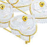 Maxbell Fruit Plate Household with Lid Snack Display Platter for Candy Chips Dessert Clear