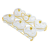 Maxbell Fruit Plate Household with Lid Snack Display Platter for Candy Chips Dessert Clear