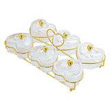 Maxbell Fruit Plate Household with Lid Snack Display Platter for Candy Chips Dessert Clear