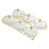 Maxbell Fruit Plate Household with Lid Snack Display Platter for Candy Chips Dessert Clear