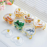 Maxbell Fruit Plate Household with Lid Snack Display Platter for Candy Chips Dessert Clear