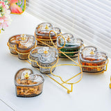 Maxbell Fruit Plate Household with Lid Snack Display Platter for Candy Chips Dessert Gray