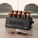 Maxbell Single Dose Coffee Cellar Stand Metal Storage Rack Modern Glass Tubes Holder