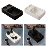 Maxbell Espresso Tamping Station Tamper Station Base for Worktop Coffee Bar Counters Black