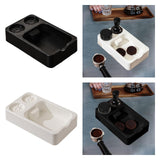 Maxbell Espresso Tamping Station Tamper Station Base for Worktop Coffee Bar Counters Black