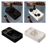 Maxbell Espresso Tamping Station Tamper Station Base for Worktop Coffee Bar Counters Black