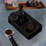 Maxbell Espresso Tamping Station Tamper Station Base for Worktop Coffee Bar Counters Black