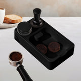Maxbell Espresso Tamping Station Tamper Station Base for Worktop Coffee Bar Counters Black