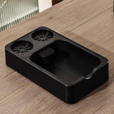 Maxbell Espresso Tamping Station Tamper Station Base for Worktop Coffee Bar Counters Black