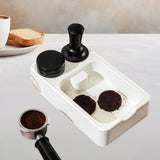 Maxbell Espresso Tamping Station Tamper Station Base for Worktop Coffee Bar Counters White