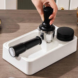 Maxbell Espresso Tamping Station Tamper Station Base for Worktop Coffee Bar Counters White