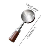 Maxbell Coffee Spoon 15ml/30ml Coffee Bean Spoon for Loose Tea Ingredients Seasoning 9.7cmx3.5cm Sliver