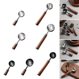 Maxbell Coffee Spoon 15ml/30ml Coffee Bean Spoon for Loose Tea Ingredients Seasoning 9.7cmx3.5cm Sliver
