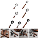 Maxbell Coffee Spoon 15ml/30ml Coffee Bean Spoon for Loose Tea Ingredients Seasoning 9.7cmx3.5cm Sliver