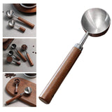 Maxbell Coffee Spoon 15ml/30ml Coffee Bean Spoon for Loose Tea Ingredients Seasoning 17cmx4.4cm Sliver