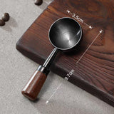 Maxbell Coffee Spoon 15ml/30ml Coffee Bean Spoon for Loose Tea Ingredients Seasoning 9.7cmx3.5cm Black