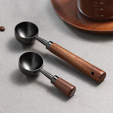 Maxbell Coffee Spoon 15ml/30ml Coffee Bean Spoon for Loose Tea Ingredients Seasoning 9.7cmx3.5cm Black