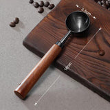 Maxbell Coffee Spoon 15ml/30ml Coffee Bean Spoon for Loose Tea Ingredients Seasoning 16cmx3.5cm Black