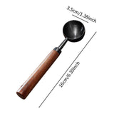 Maxbell Coffee Spoon 15ml/30ml Coffee Bean Spoon for Loose Tea Ingredients Seasoning 16cmx3.5cm Black