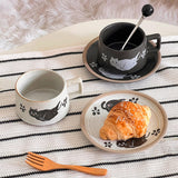 Maxbell Tea Cup and Saucer Versatile Vintage Style Coffee Mug for Water Milk Wedding White