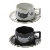 Maxbell Tea Cup and Saucer Versatile Vintage Style Coffee Mug for Water Milk Wedding White