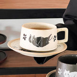 Maxbell Tea Cup and Saucer Versatile Vintage Style Coffee Mug for Water Milk Wedding White