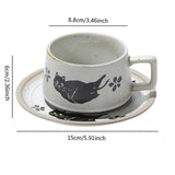 Maxbell Tea Cup and Saucer Versatile Vintage Style Coffee Mug for Water Milk Wedding White