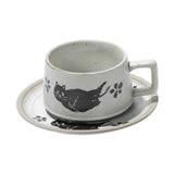 Maxbell Tea Cup and Saucer Versatile Vintage Style Coffee Mug for Water Milk Wedding White