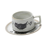 Maxbell Tea Cup and Saucer Versatile Vintage Style Coffee Mug for Water Milk Wedding White