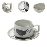 Maxbell Tea Cup and Saucer Versatile Vintage Style Coffee Mug for Water Milk Wedding White
