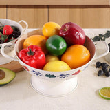 Maxbell Fruit Bowl Decorative Food Tray Fruit Dish for Home Dining Room Table Snacks L