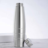 Maxbell Stainless Steel Water Bottle Single Wall Sports Bottle for Juice Running Gym 650ML