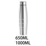 Maxbell Stainless Steel Water Bottle Single Wall Sports Bottle for Juice Running Gym 650ML