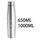 Maxbell Stainless Steel Water Bottle Single Wall Sports Bottle for Juice Running Gym 650ML
