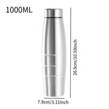 Maxbell Stainless Steel Water Bottle Single Wall Sports Bottle for Juice Running Gym 1000ML