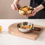 Maxbell Milk Heating Pot Portable Non Slip Kitchen Cookware for Heating Oil Pot Silver