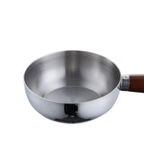 Maxbell Milk Heating Pot Portable Non Slip Kitchen Cookware for Heating Oil Pot Silver