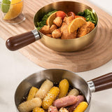 Maxbell Milk Heating Pot Portable Non Slip Kitchen Cookware for Heating Oil Pot Silver