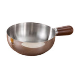 Maxbell Milk Heating Pot Portable Non Slip Kitchen Cookware for Heating Oil Pot Silver