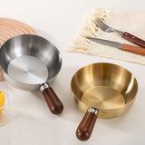 Maxbell Milk Heating Pot Portable Non Slip Kitchen Cookware for Heating Oil Pot Silver