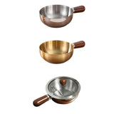 Maxbell Milk Heating Pot Portable Non Slip Kitchen Cookware for Heating Oil Pot Silver