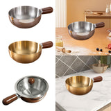 Maxbell Milk Heating Pot Portable Non Slip Kitchen Cookware for Heating Oil Pot Silver