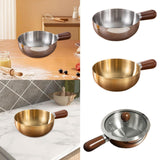 Maxbell Milk Heating Pot Portable Non Slip Kitchen Cookware for Heating Oil Pot Silver