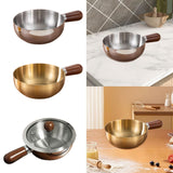 Maxbell Milk Heating Pot Portable Non Slip Kitchen Cookware for Heating Oil Pot Silver