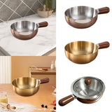 Maxbell Milk Heating Pot Portable Non Slip Kitchen Cookware for Heating Oil Pot Silver